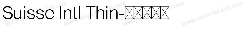 Suisse Intl Thin字体转换